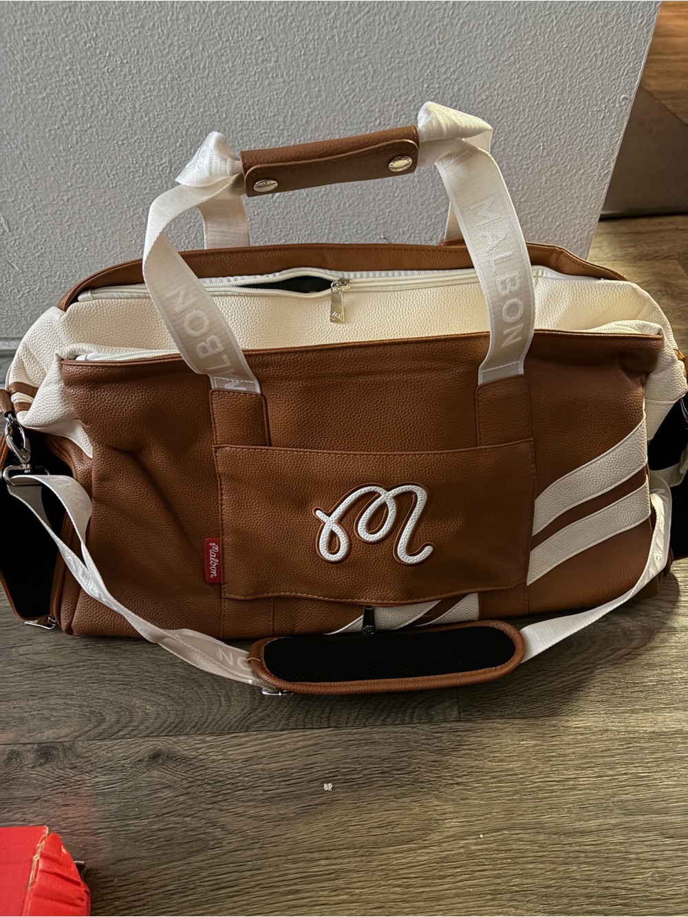 Malbon White and Brown Weekender Duffel Bag by Malbon - Picture 2 of 5